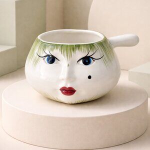 Cute Smiling Face Sauce Dish or Soup Dish - Vintage